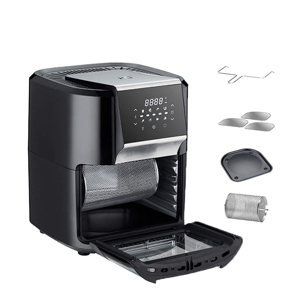 Fritadeira Elétrica Air Fryer Oven HQ 12 Litros 1700W Preto RA 015