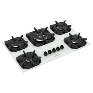 Cooktop Mueller 5 Bocas Com Queimador Tripla Chama G5 Branco