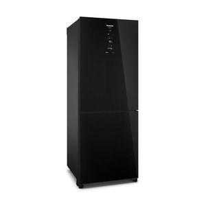 Geladeira Panasonic Black Glass Frost Free Inverse 450 Litros Inverter Preta BB65GVFBB