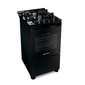 Fogão Brastemp 4 Bocas Mesa vidro Preto BFO4VAE