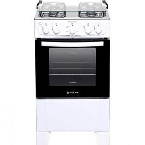 Fogão Atlas 4 Bocas Mônaco Plus Branco Com Mesa Inox 300000713