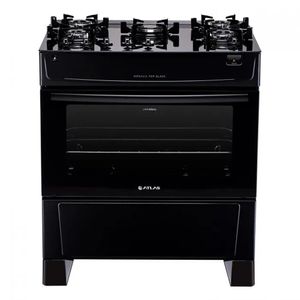 Fogão Atlas 5 Bocas Monaco Top Glass Mesa De Vidro Preto 300000711