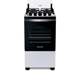 Fogão Brastemp 4 Bocas Com Duas Prateleiras Com Alturas Ajustáveis Branco BFO4NBB