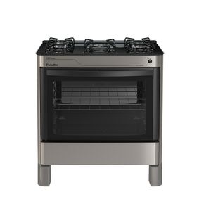 Fogão Esmaltec 5 Bocas Agata Glass Mesa de Vidro Temperado Inox AGATA GLASS