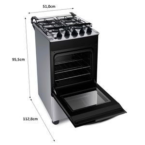 Fogão Brastemp 4 Bocas Inox BFO4NBR