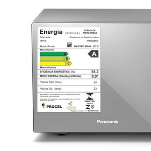 Micro-ondas Panasonic 34 Litros 900W Inox NN-ST67LSRUK
