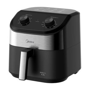 Fritadeira Elétrica Midea 4,5 Litros Widemax Cyclone Preta e Inox FWM45P