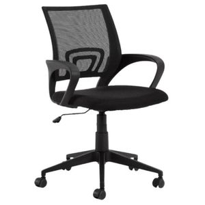 Cadeira de Escritório Secretária Base Preta com Rodinha Fortt Porto Preta  CSF01P