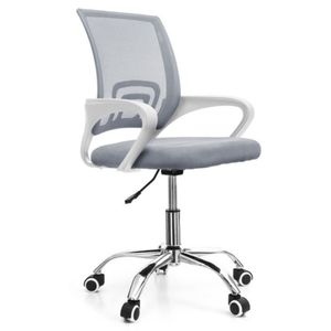 Cadeira de Escritório Secretária Base Cromada com Rodinha Fortt Lisboa Cinza  CSF02C