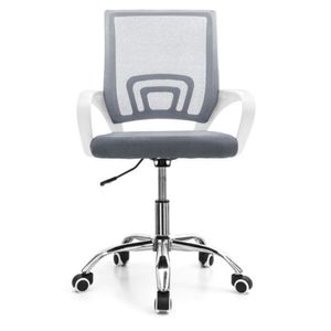 Cadeira de Escritório Secretária Base Cromada com Rodinha Fortt Lisboa Cinza  CSF02C