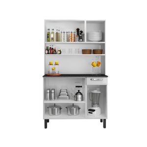 Kit Cozinha Rose Compacta Itatiaia em Aço 6 Portas 1 Gaveta Branca I3G1-105