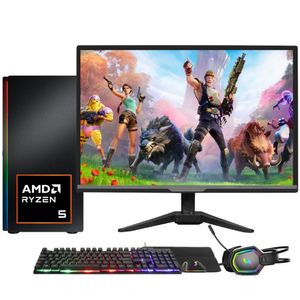 PC Gamer Completo Skill RGB AMD Ryzen 5 4600G, Gráficos Radeon VEGA 7, Monitor LED 20",Kit Gamer, 16GB DDR4 3200Mhz, SSD 256GB, Fonte 500W- SGX-0055A