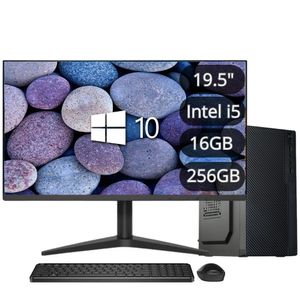 Computador Completo Intel Core i5 6ª Geração 16GB DDR4 SSD 256GB Monitor LED 19.5" HDMI Windows 10 3green Flex 3F-022