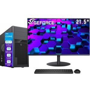 Computador Skill Pro i5 11400F, 16GB, SSD 512GB, Geforce 2GB, Monitor 21,5", Windows 11 Original Microsoft SP-088