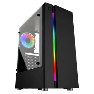 PC Gamer Completo 3green Force AMD Ryzen 5 16GB DDR4 Placa de vídeo Radeon RX SSD 480GB Monitor 24" 75Hz Fonte 500W 3GFO-044