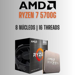 PC Gamer Completo AMD Ryzen 7 5700G, Gráficos Radeon VEGA 8, 16GB DDR4, SSD 512GB, Fonte 500W, Monitor 24" 75Hz, 3green Force - 3F-020