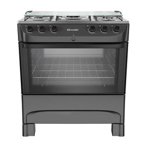 Fogão Mueller 5 Bocas Preto Fosco MFI5BB