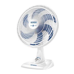 Ventilador de Mesa Mondial Super Power 6 Pás 140W 40Cm Branco e Azul VSP-40-W