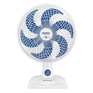 Ventilador de Mesa Mondial Super Power 6 Pás 60W 30Cm Branco e Azul Escuro VSP-30-W