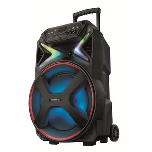 Caixa de Som Amplificada Connect Lights Mondial Preto/Vermelho 700W RMS CM-700