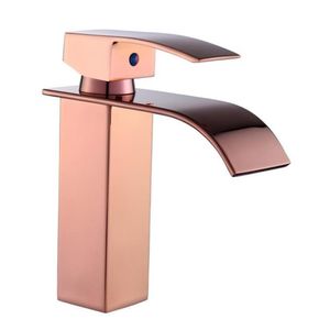 Torneira Cascata Baixa com Misturador Monocomando Rose de Bancada Belcca TCB01R-BL