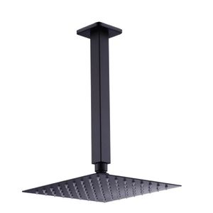 Chuveiro Ducha Slim Quadrado de Teto 20x20cm Preto BelccaCDT01-PT