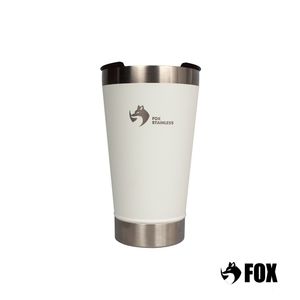 Copo Térmico Fox Stainless Quente e Frio com Tampa 473ml Branco
