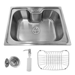 Cuba Pia Gourmet Aço Inox 201 CG201-C01 e Torneira Gourmet 50cm Cromada de Bancada Belcca TGM50C-BZ