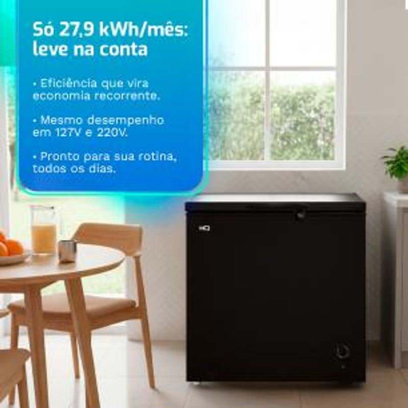 Freezer e Conservador Horizontal HQ 260 Litros Preto HQ-260CFHL-1767967839690
