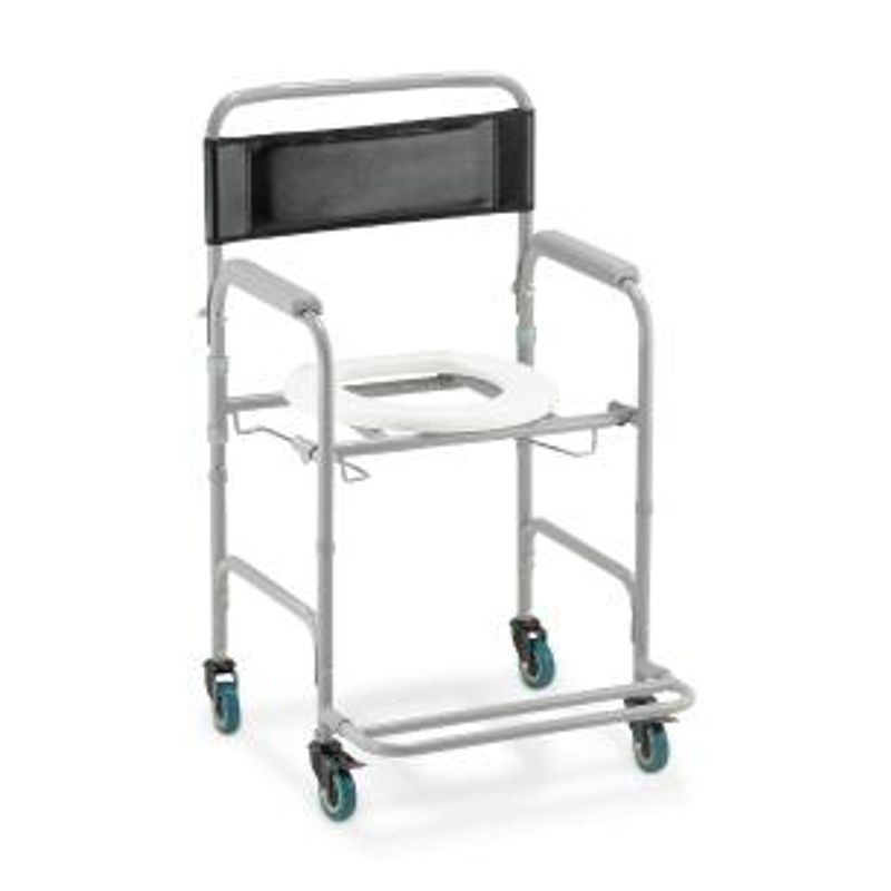 Cadeira de Banho Higiênica Dellamed Dobrável até 100 Kg Preto e Cinza D30-1767978560533