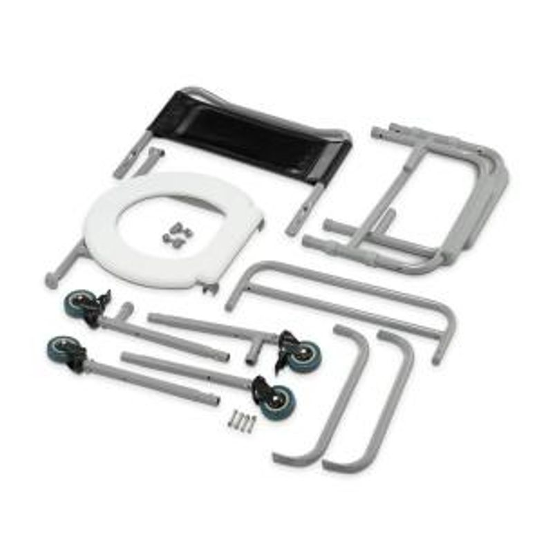 Cadeira de Banho Higiênica Dellamed Dobrável até 100 Kg Preto e Cinza D30-1767978682380