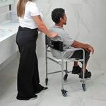 Cadeira de Banho Higiênica Dellamed Dobrável até 100 Kg Preto e Cinza D30-1767978689596