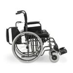 Cadeira de Rodas Dellamed Dobrável em Aço até 120 Kg Cinza e Preto D400-T48-1767978843043