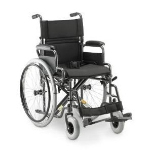 Cadeira de Rodas Dellamed Dobrável em Aço até 120 Kg Cinza e Preto D400-T40