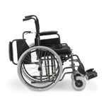 Cadeira de Rodas Dellamed Dobrável em Aço até 120 Kg Cinza e Preto D400-T40-1767979109754