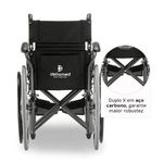 Cadeira de Rodas Dellamed Dobrável em Aço até 120 Kg Cinza e Preto D400-T40-1767979130347