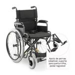 Cadeira de Rodas Dellamed Dobrável em Aço até 120 Kg Cinza e Preto D400-T40-1767979140818