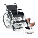 Cadeira de Rodas Dellamed Dobrável em Aço até 120 Kg Cinza e Preto D100-1767979391801