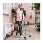 Par de Rodas para Andador Dellamed 3 Barras Cinza D10-1767980745476