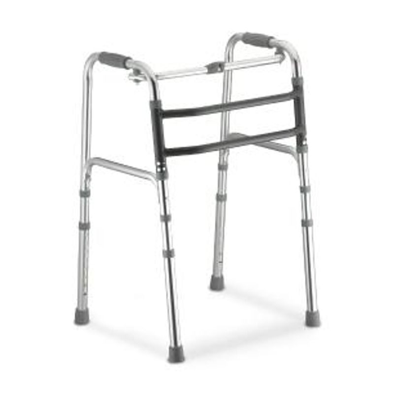 Andador Dellamed de Alumínio 3 em 1 Fixo Móvel e Articulado Cinza D10-1767981024943