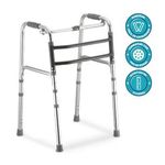 Andador Dellamed de Alumínio 3 em 1 Fixo Móvel e Articulado Cinza D10-1767981115745