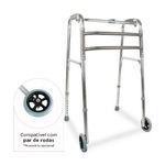 Andador Dellamed de Alumínio 3 em 1 Fixo Móvel e Articulado Cinza D10-1767981139481