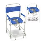 Cadeira de Banho Dellamed Dobrável e Desmontável até 150 Kg Cinza e Azul D45-1767981716378