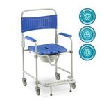 Cadeira de Banho Dellamed Dobrável e Desmontável até 150 Kg Cinza e Azul D45-1767981736676