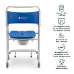 Cadeira de Banho Dellamed Dobrável e Desmontável até 150 Kg Cinza e Azul D45-1767981752930