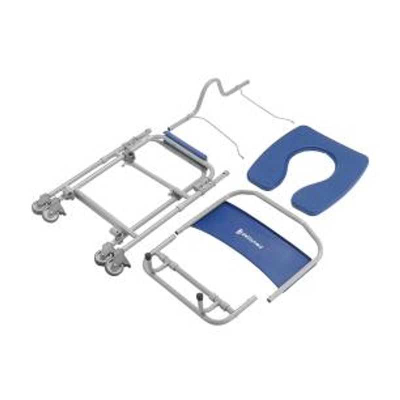 Cadeira de Banho Dellamed Dobrável e Desmontável até 150 Kg Cinza e Azul D45-1767981755794