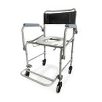 Cadeira de Banho Higiênica Dellamed Dobrável e Desmontável até 120 Kg Preto e Cinza D40-1767981822808