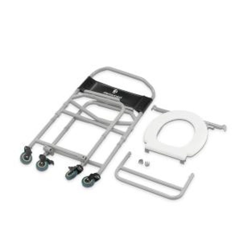 Cadeira de Banho Higiênica Dellamed Dobrável e Desmontável até 120 Kg Preto e Cinza D40-1767981906457