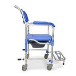 Cadeira de Banho Dellamed em Alumínio Assento 42cm até 150 Kg Azul e Cinza D60-1767982029649
