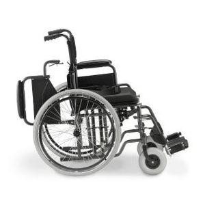 Cadeira de Rodas Dellamed Dobrável em Aço até 120 Kg Cinza e Preto D400-T44